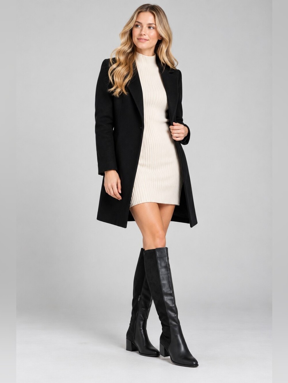 Elegant Black Nine West Heeled Boots for Women